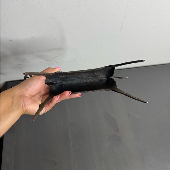 Brutalist Metal Welded Deer Sculpture Candle Holder - Picture 3 of 6